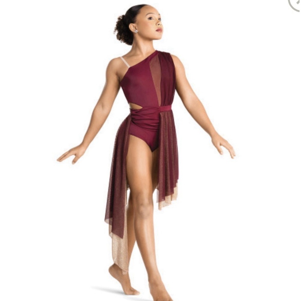 Tenth House Maverick Burgundy Gold Solo Lyrical Leotard Dance Costume TH24188 MA